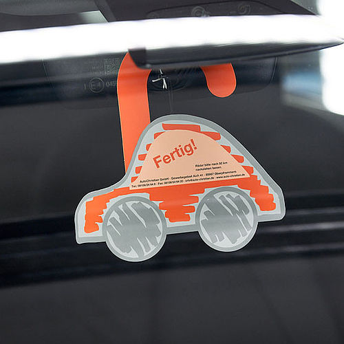 Spiegel-Anhänger mit Logo Auto Christian