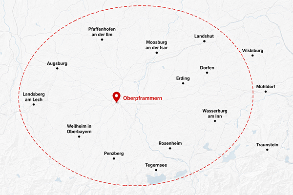 Tesla Werkstatt Servicegebiet