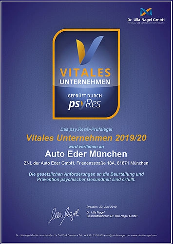 Auto Eder München Vitales Unternehmen