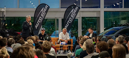 Foto von der Bühne und dem Publikum