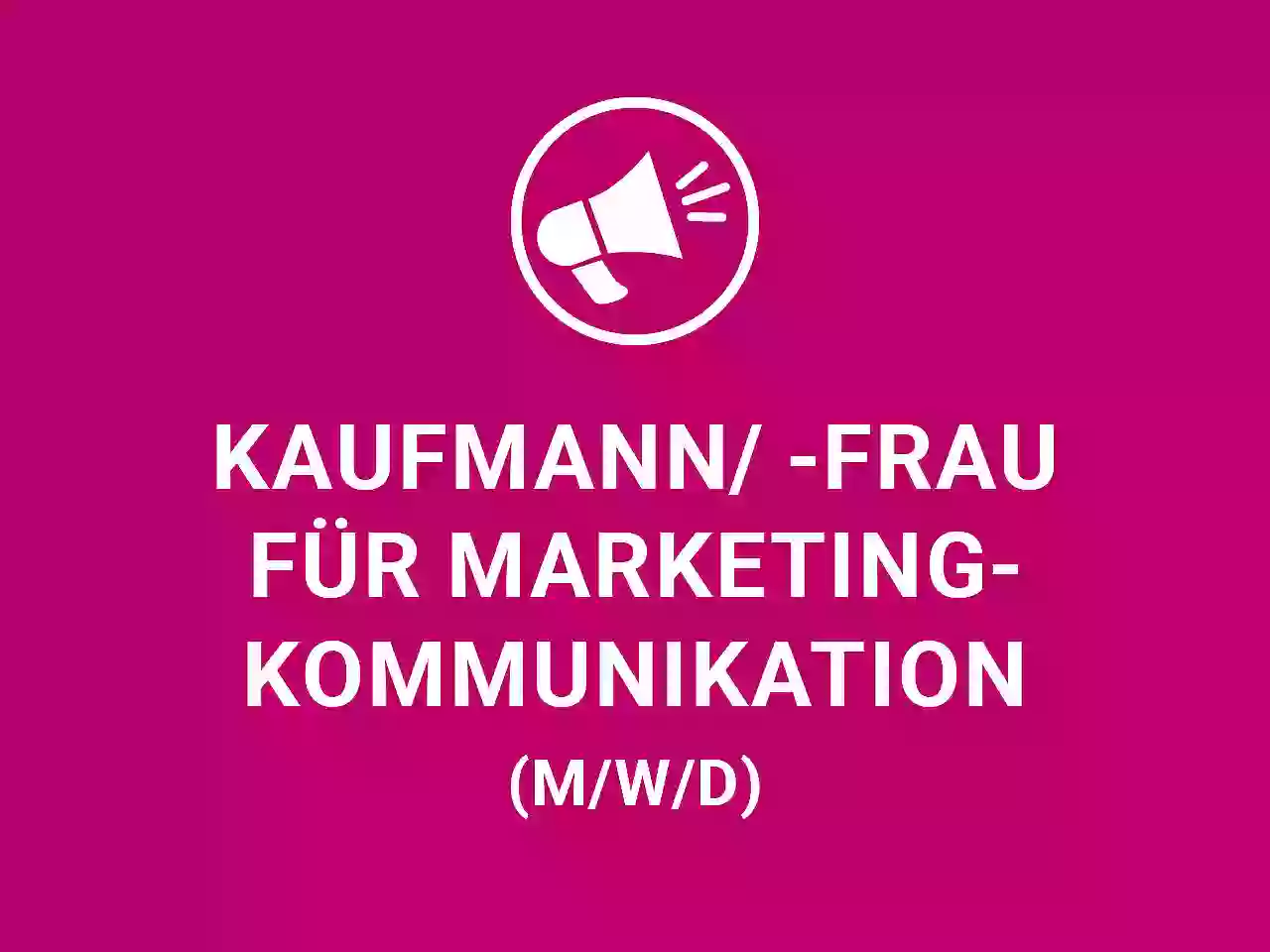 Ausbildungskachel Kaufmann/-Frau für Marketingkommunikation