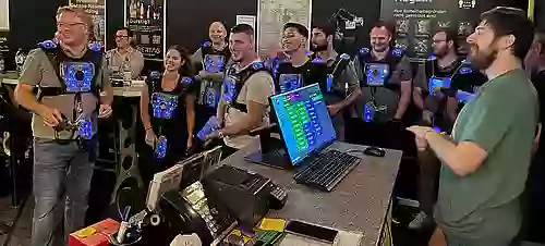 das glückliche Team beim Lasertag