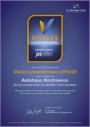 Autohaus Kirchseeon Vitales Unternehmen